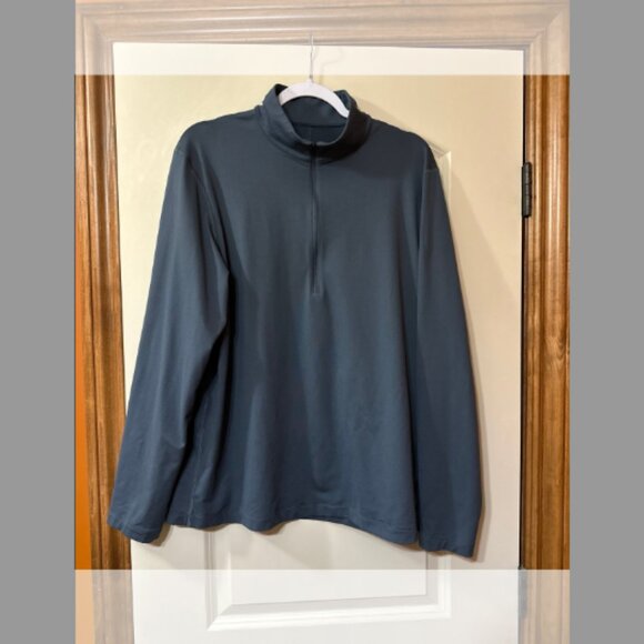 Lululemon soft jersey half zip oil grey - Picture 1 of 4